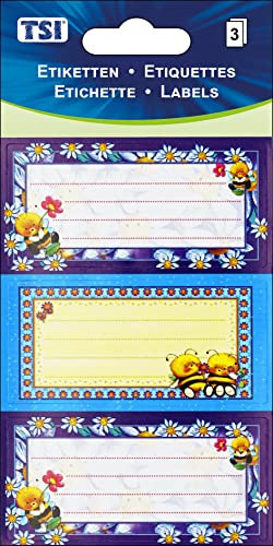 TSI Mehrzweck-Etiketten BIENEN II, Druck auf Papier, Inhalt: 3 Blatt á 3 Etiketten (=9 Etiketten), Art. Nr. 55400