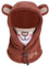 PHOGARY Sturmhaube für Kinder, Warmer Thermo-Fleece-Schal 3D Tier Gesichtsbedeckung Winter Kapuze Hut Halswärmer für Kinder, Karamell