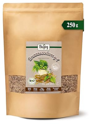 Biojoy BIO Brennnesselwurzel, getrocknet, Brennesselwurzel Tee, 250 g | Brennessel, Kräutertee lose, geschnitten, Urtica dioica L.