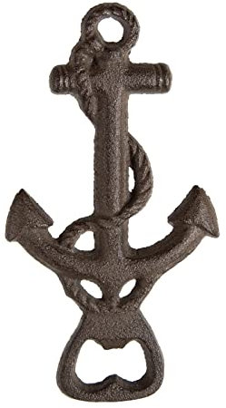 Logbuch-Verlag Abridor de cerveza original ancla de hierro fundido, regalo hombre original cumpleaños - accesorios náuticos para barcos