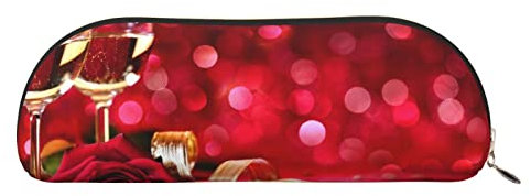 ELBULL Federmäppchen mit Rosenmotiv, Ledertasche, Stiftehalter, Schreibwaren-Box mit Reißverschluss, Aufbewahrungstasche für Studenten und Büro, gold, Einheitsgröße, Kinderrucksack