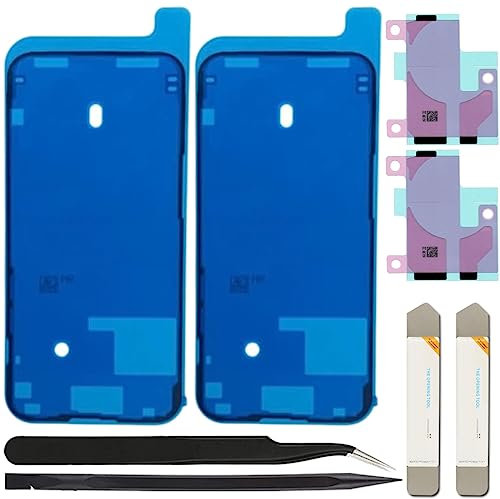 ZHUROUPU 7Pcs Schwarz Kleber Adhesive Ersatz für iPhone 14 Pro MAX, wasserdichte Folie Klebefolie LCD Display Adhesive Sticker & Akku Adhesive Sticker .inkl Werkzeug (6,7 Zoll/schwarz)