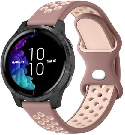 Vancle für Garmin Vivoactive 5 Armband/Venu Sq/Venu 2 Plus Ersatzarmband, 20mm Sport Silikon Uhrenarmbänder für Garmin Vivoactive 3/ Venu Sq/Vivomove 3 Armband Damen Herren