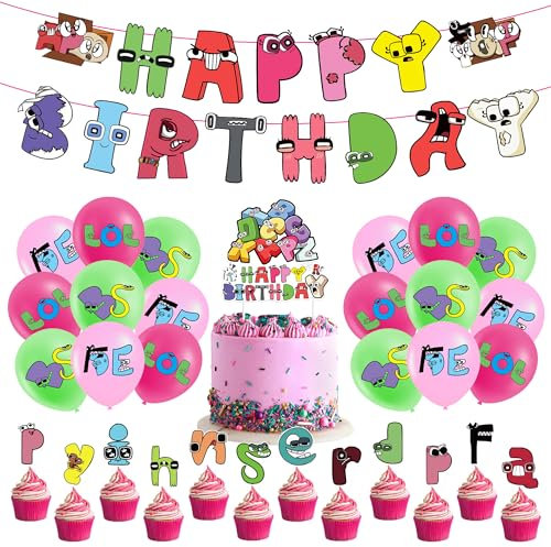 Alphabet Geburtstag Party Deko Alphabet Lore Party Deko Geburtstag Alphabet Geburtstag Luftballons Alphabet Lore Luftballons Geburtstag Alphabet Kuchen Topper Alphabet Lore Geburtstag Girlande