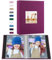 Miaikoe Fotoalbum 10x15 50 Taschen 2 Pakete, Slip in Top Loading Leinen Mini Album Buch hält 100 vertikale 10x15cm Fotos für Familie Hochzeit Baby Violett