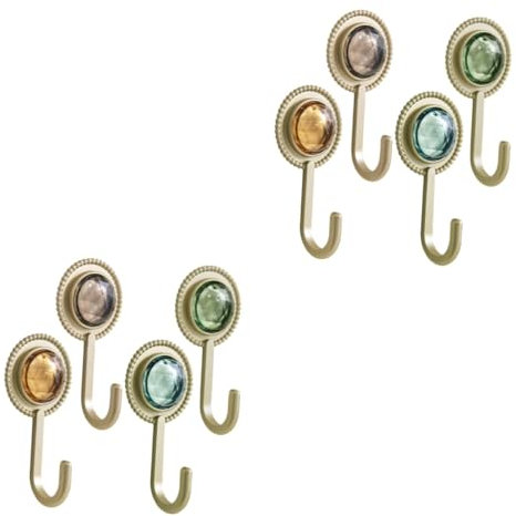 Garneck 8 Stk Retro-Diamant-Klebehaken küchenhaken küchen haken Vintage- selbstklebende Wandhaken für Schlüssel Badezimmer-Handtuchhaken für die Wand leichter Luxus Kleiderhaken Base