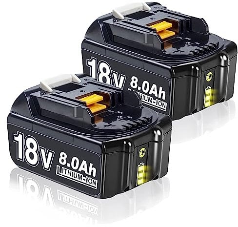Alta capacità 8000 mAh 2 pezzi 8.0Ah/8000mAh BL1860B Li-Lon Batteria di ricambio per Makita 18V BL1860B BL1850B BL1860 BL1830 BL1815 BL1860B BL1835 BL18450 19420 5-3 LX. T-400 con batteria per
