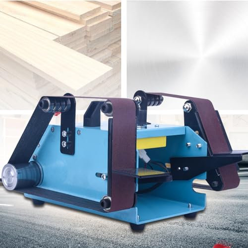 Mini Belt Sander - Electric Double-Ended Bench Belt Grinder Kit for DIY Woodworking, Metal, Knife Making