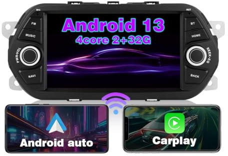 RICBAFEE Autoradio per Fiat Tipo Egea 2015-2017, Stereo Con Navigazione GPS 7 Pollici IPS Touch Screen, CarPlay, MirrorLink, Radio FM, Telecamera Posteriore, Controllo Al Volante (2+32GB 4Core)