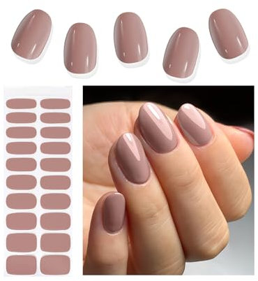 Kalolary 20 Stück Gel UV Nail Wraps Nagelsticker, Selbstklebend Nagelfolie Nagelaufkleber Gel Nagellack Aufkleber Gel Nail Strips mit Nagelfeile und Stick (D)