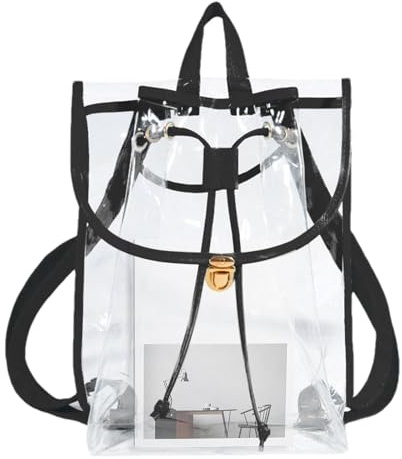 Transparenter Rucksack, Stadiongenehmigung, transparenter Schulrucksack, wasserdichte Tasche | Unisex-Stadion-Event-Rucksack aus dickem wasserabweisendem PVC für Arbeit, Festivals