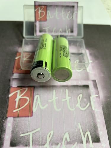 BATTER TECH 3.7 Volt Rechargeable Battery,PANA 3400mAh, Button Top NiMH High Power Long Lasting for Headlamp, LED Flashlight, Solar Light, Video Door Bells (2 Batteries)