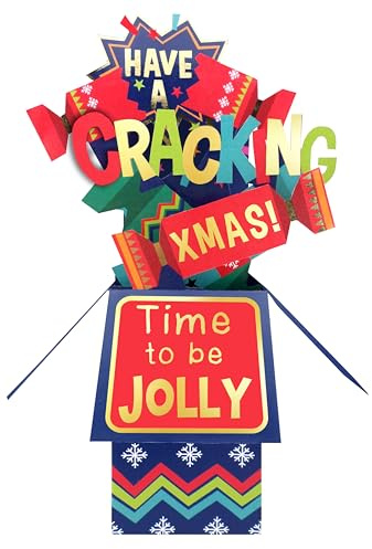 Clever Cubes Pop Up Have A Cracking Xmas! Christmas Card 3D Xmas Card XCU011