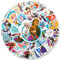 Fro-zen Sticker 100 Stück Fro-zen Aufkleber, Vinyl Aufkleber Kinder Wasserdichte Sticker, An-na und El-sa Stic-ker für Laptop, Skateboard, Gepäck, Kühlschrank, Kindergeburtstag Mitgebsel Mädchen