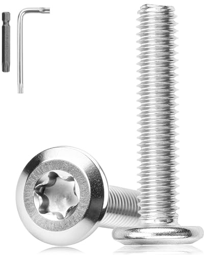 XRXYMQ Schrauben M8×40 mm 12 Stück Flachkopfschrauben Edelstahl Silbern | Linsenkopfschrauben Torx, Maschinenschrauben V2A, Montage Wartung, mit Schraubendreher, Bit Schraubenschlüssel