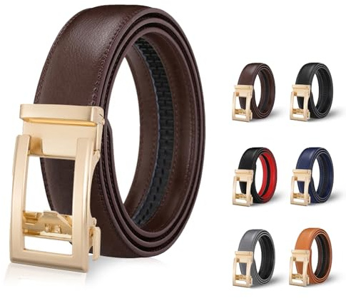 FOGOIN Majestic Gürtel Damen, Majestic Belt Easy-Click Automatik Ledergürtel für Damen, Dekorativen Taillengürtel mit Goldfarbener Schnalle, Mode Gürte Dupes für Kleider Hosen Jeans