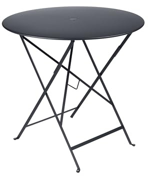 Fermob FE-BISTROCH/M Bistrotisch Bereich 2026, Rund, Stahl, Carbon, Ø 77 x H 74 cm, Klappbar, für den Außenbereich