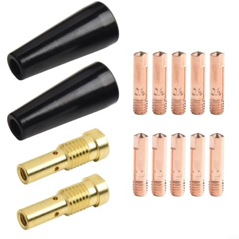 Punte di contatto e ugelli senza gas per saldatrice 14AK MB14 MAG MIG Accessori Metallo Robusto Riutilizzabile Saldatura Precisa