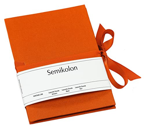 Semikolon 353243 Leporello Grande A5 15 x 21 cm - 14 Fotos 13 x 18 cm - Ziehharmonika-Fotobuch - orange orange