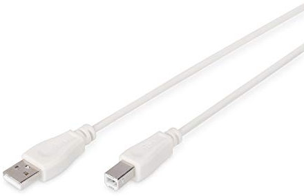 DIGITUS Cavo USB 2.0-1,8 m - USB A a tipo B - 480 Mbps - Cavo di collegamento per computer, notebook, hub, stampanti - Beige