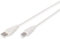 DIGITUS USB 2.0 Kabel – 1,8 m – USB A zu Typ B – 480 Mbps – Verbindungskabel für Computer, Notebooks, Hubs, Drucker – Beige
