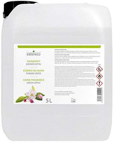 Sport-Tec cosiMed Saunaduft grüner Apfel, Konzentrat, Saunaaufguss, Saunazubehör, 5 l