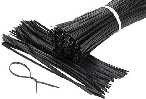 Wagner 500 Stück Twist Ties 12cm Bindestreifen Bindedraht Kabelbinder Kunstoffbindestreifen schwarz