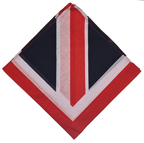 BOOLAVARD 1, 6, 9 oder 12 Stück Cowboy Bandanas Bandana mit original Paisley Muster,1er pack,Union Jack