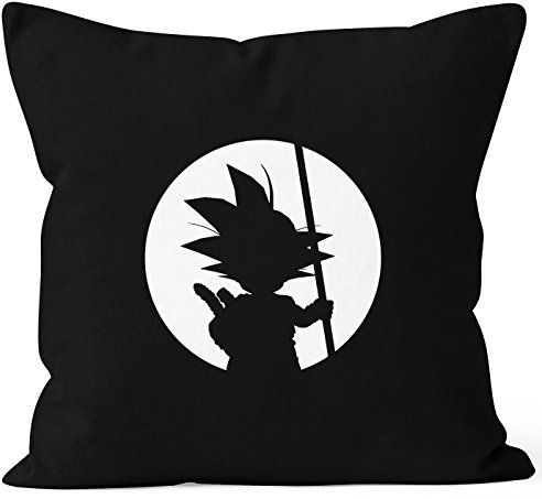 MoonWorks Kissenbezug Kissen-Hülle Deko-Kissen 40x40 Son Goku Moon Baumwolle schwarz Unisize