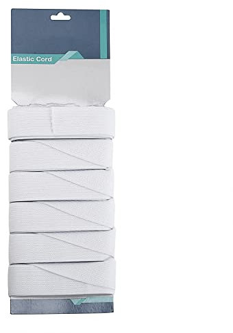 Weddecor 12mm White Elastic Cord, Flat Elastic Bands Smooth Finish Sewing Thread for Knitting, Arts & Craft Accessories, Jewelry Making, Clothing, 1 Metre