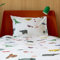 Snurk® - Kinder Bettwäsche Set, Paper Zoo Bettwäsche, 135 x 200 cm, inkl. 1 Kissenbezug 80 x 80 cm, aus 100% Bio-Baumwolle