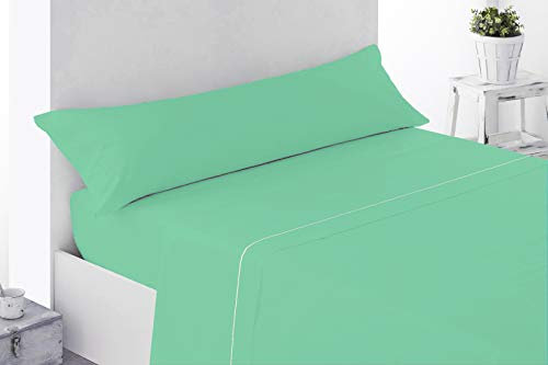Energy Colors Textil - Excellent 90 - Juego SÁBANAS Completo 3 Piezas Verano Cama 90 x 190-200 cm (Aqua)