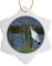 3dRose ORN_318962_1 Dekofigur Schneeflocke, Bild von Florida-Holzstorch im Schilf, 7,6 cm