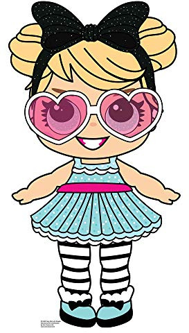 Star Cutouts SC1435 Puppe mit großen Augen und Schattierungen, Pappaufsteller für die perfekte Familie, Jubiläum, Hochzeit, Geburtstag, Party-Dekoration, Mehrfarbig