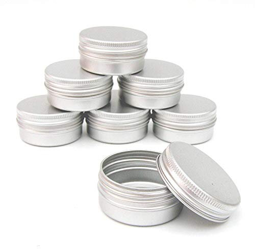 Shumo 12 X 50 Ml Pots à Maquillage En Aluminium 50 Ml Capacité Vide Petit Cosmétique/Bougie/Pots à épices Boites de Conserves Bocaux
