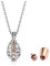Zysta Edelstahl Memorial Urnen Anhänger Hohl Wassertropfen Halskette Gedenk Pendant Asche Schmuck + Trichter füllen Kit (Rosegold)