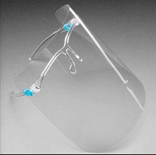 KAV – Full Face Protector Shield Visor with Brille Frame Splash Shield Comfortable Business Visor with Brille UK Seller) Transparent Face Visor for Business and Friseur Anti Fog (9)