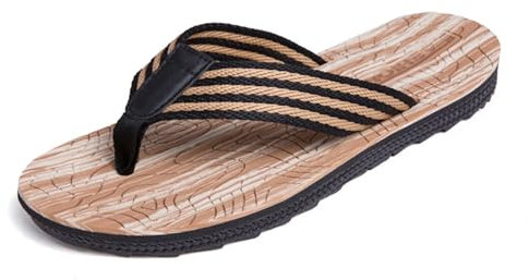 Jinsha Hommes Femme Flip Flops - Tongs Chaussures Été Antidérapantes de Plage Piscine Sandales Sport Claquette Légères Confort Doux Classique pour Adultes Unisexe Pantoufle Thongs Chaussures 44 Khaki