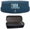 JBL Charge 5 Portable Waterproof Wireless Bluetooth Speaker Bundle with divvi! Protective Hardshell Case - Blue
