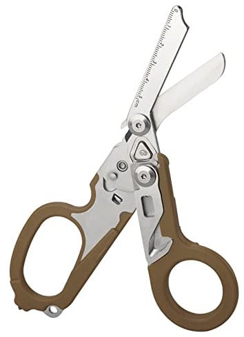DADEA 6 in 1 Raptor Response Notfallschere, Multitool Zange, Taktische Klappzange mit Gurtschneider und Glasbrecher Braun