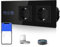 BSEED Normal Doppelt Steckdose mit Smart Alexa Rollenschalter (Vorhang nicht) Glas Wifi Touch Schalter (Neutrale Leitung benötigt), Kompatibel mit Tuya/Google Home/SAMRT LIFE Schwarz