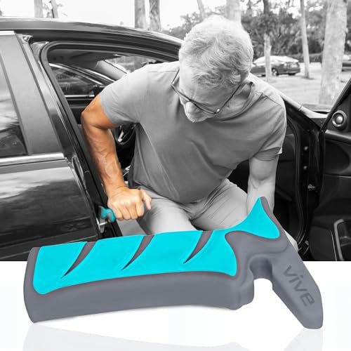 Vive Asistente de mango de coche para personas mayores, pestillo a prueba de arañazos, barra de agarre automático, ayuda de apoyo para la movilidad de pie para ayudar a salir, dispositivo de