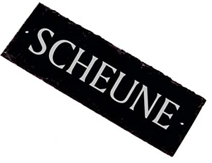 Scheune Schild aus Schiefer graviert Scheunenschild - Scheunentor Türschild 22 x 8 cm