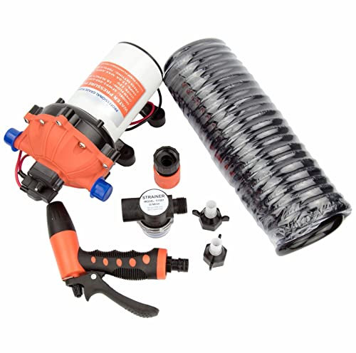 ZTBH Pumps Washdown Pump Kit Enough Power For Tough Deck And Anchor Cleaning Wash Pump DC 12V 5GPM 70PSI 4.8Bar Pumps & Accessories