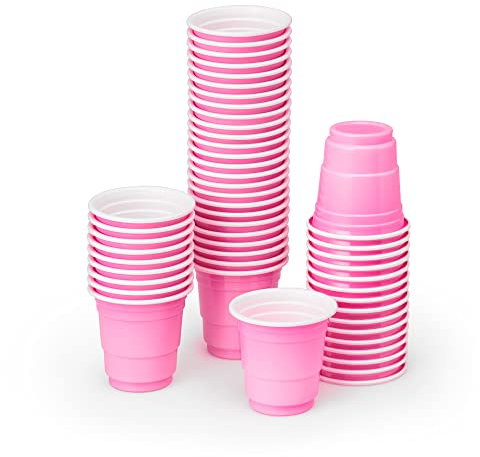xo, Fetti Pink Shot Glasses - Perfect for a birthday party, bachelorette, or any celebration
