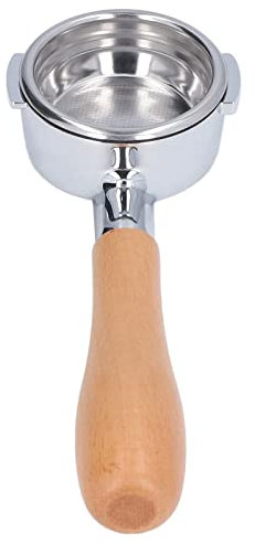 Portafiltro sin Fondo, Portafiltro Diseño Ergonómico Fácil de Limpiar Filtración Ultra Fina Red Desmontable con Mango de Acero Inoxidable Para Delonghi (58 Haya A)