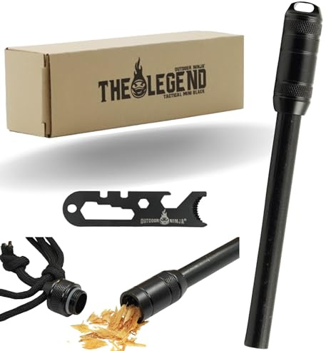 Feuerstahl The Legend Tactical FireSteel mit Zunderfach und Kratzer