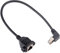 euroharry Cavo di prolunga Ethernet, RJ45 maschio a femmina, montaggio a piastra a vite, CAT6/5e/5, schermato, cavo di prolunga LAN (angolo verso l'alto)