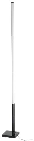 EGLO LED Stehlampe Wohnzimmer Picacha 1, minimalistische Eck Standleuchte, dimmbare Wohnzimmerlampe mit Fernbedienung, Metall in Schwarz und Kunststoff in Weiß, warmweiß-kaltweiß, H 150 cm