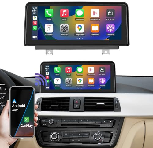 Road Top 10,25 pollici Autoradio Senza Fili Carplay & Android Auto per BMW 3 4 Serie F30/F31/F32/F33/F34/F36 2012-2016 Anno con NBT, Touchscreen Auto Stereo Ricevitore con AirPlay Link, Navigation